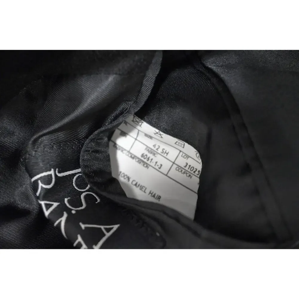 Jos A Bank Blazer Camelhair Black 2‎ Button Sports Jacket Mens Size 42 S